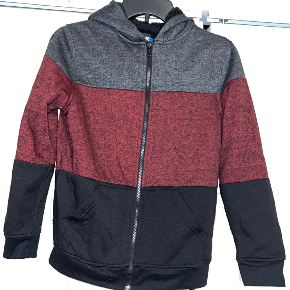 Tony Hawk Boys Gray, Bergundy, and Black Jacket
